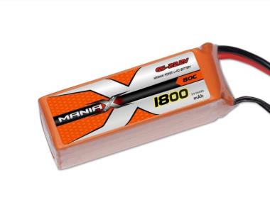 ManiaX LiPo 6S 1800mAh 22.2V Orange 80C