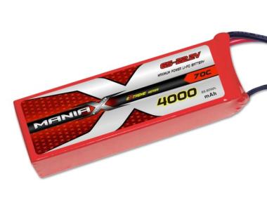 ManiaX LiPo 6S 4000mAh 22.2V eXtreme 70C 