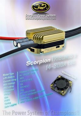 Scorpion TRIBUNUS II 14-300A ESC (SBEC) 4-14S Lipo