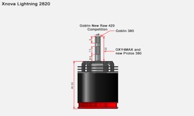 Xnova Ligtning 2820-920kv-Shaft A-22 mm