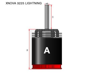 Xnova 3225-1100kv Lightning-Shaft A-32 mm